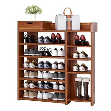 Estante de Zapatos 6 Capas Estante de Almacenamiento con Cajón