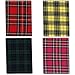 ZEFFFKA Premium Quality Large Plaid Tartan Fabric Iron-on Patches Inside & Outside Strongest Glue 100% Cotton Repair Decorating Kit Jeans Modern Cool Design 5 Pieces Size 5