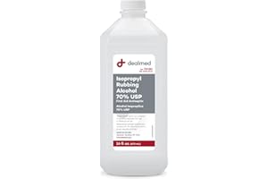 Dealmed Isopropyl Rubbing Alcohol 70% USP, First Aid Antiseptic, 16 fl. oz, (1 Pack)