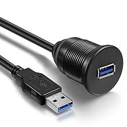ICESPRING USB 3.0 Male to Female AUX Flush Mount