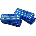 Easyinsmile Dental Orthodontic Bracket Trays Holder with 4 Mixing Holes Ortho Supply Disposable 25 Pcs (Blue)