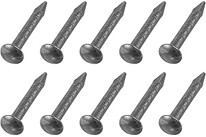 uxcell 500Pcs Small Hardware Nails, 1 x 8mm Carbon Steel Round Head Nail Common Finishing Nail for Household Woodworking Pict