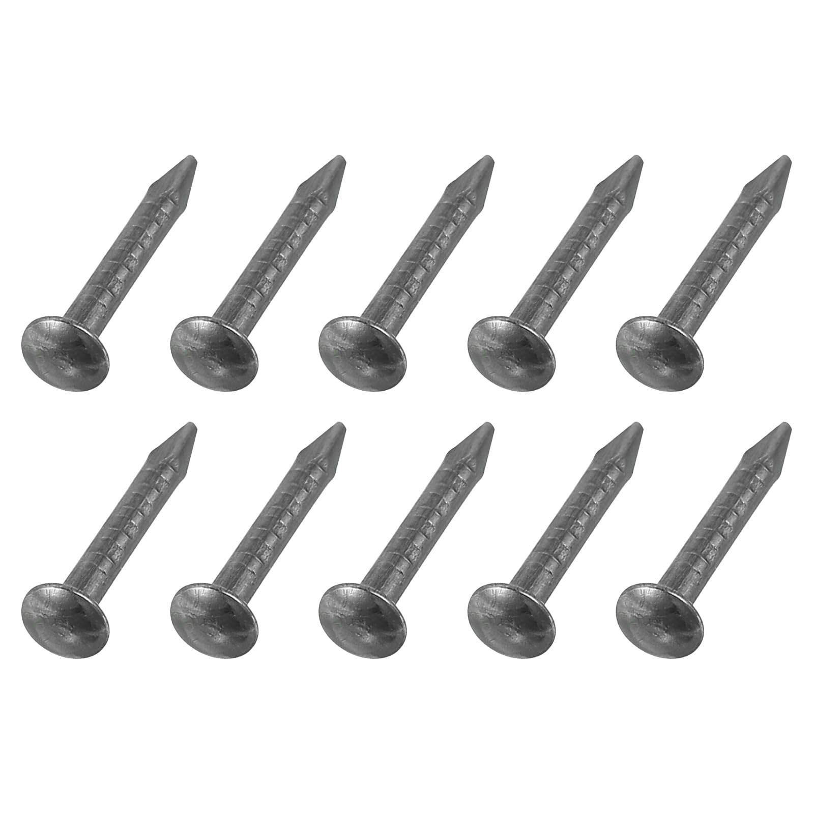 Photo 1 of uxcell 200Pcs Small Hardware Nails, 1 x 8mm Carbon Steel Round Head Nail Common Finishing Nail for Household Woodworking Picture Hanging DIY Projects, Metallic Black