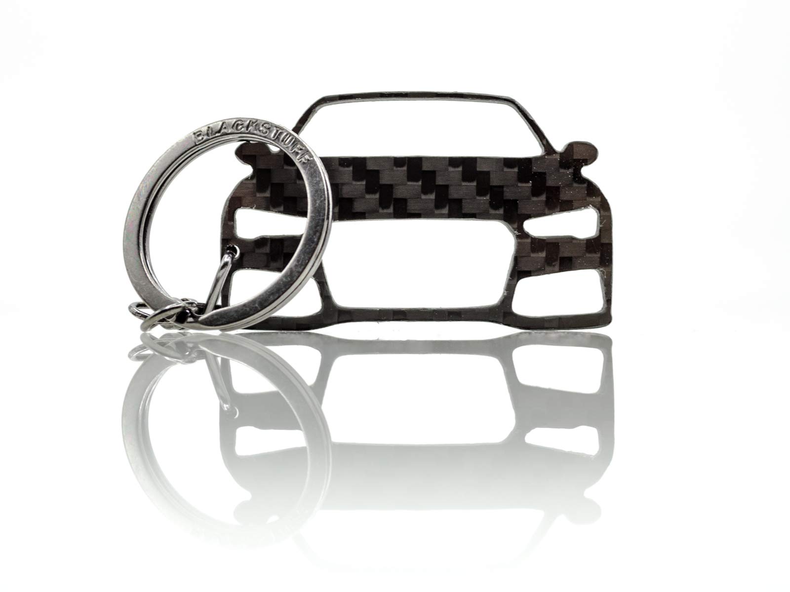 BlackStuff Carbon Fiber Keychain Keyring Ring Holder Compatible with A7 RS7 S7 4G8 2013-2017 S-693