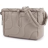 BAGSMART Tote Bag for Women, Small Puffer Tote Bag, Lightweight Shoulder Handbags with Adjustable Strap for Travel, Work
