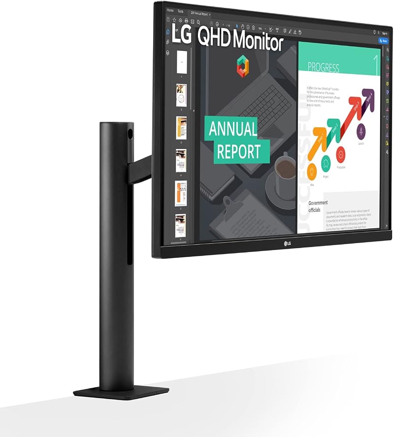 LG 27QN880-B 27 inch QHD IPS Monitor Ergo Stand 2560x1440 HDR10 350cd/m2