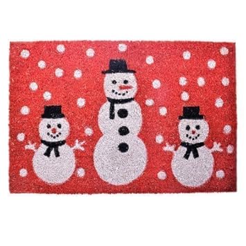 Amazon.de: Schneemann Design Fußmatte Tür Matte in Rot und Weiß