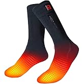 LPCRILLY Rechargeable Battery Heated Socks Thermal Foot Warmer for Winter Electric Heated Hosiery for Men and Women