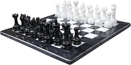Amazon Com Radicaln 15 Inches Black And White Handmade Marble Weighted Classic Staunton Tournament Chess Board Game Set Of Men Non Go Non Othello Non Wooden Ambassador Gift Style New Home
