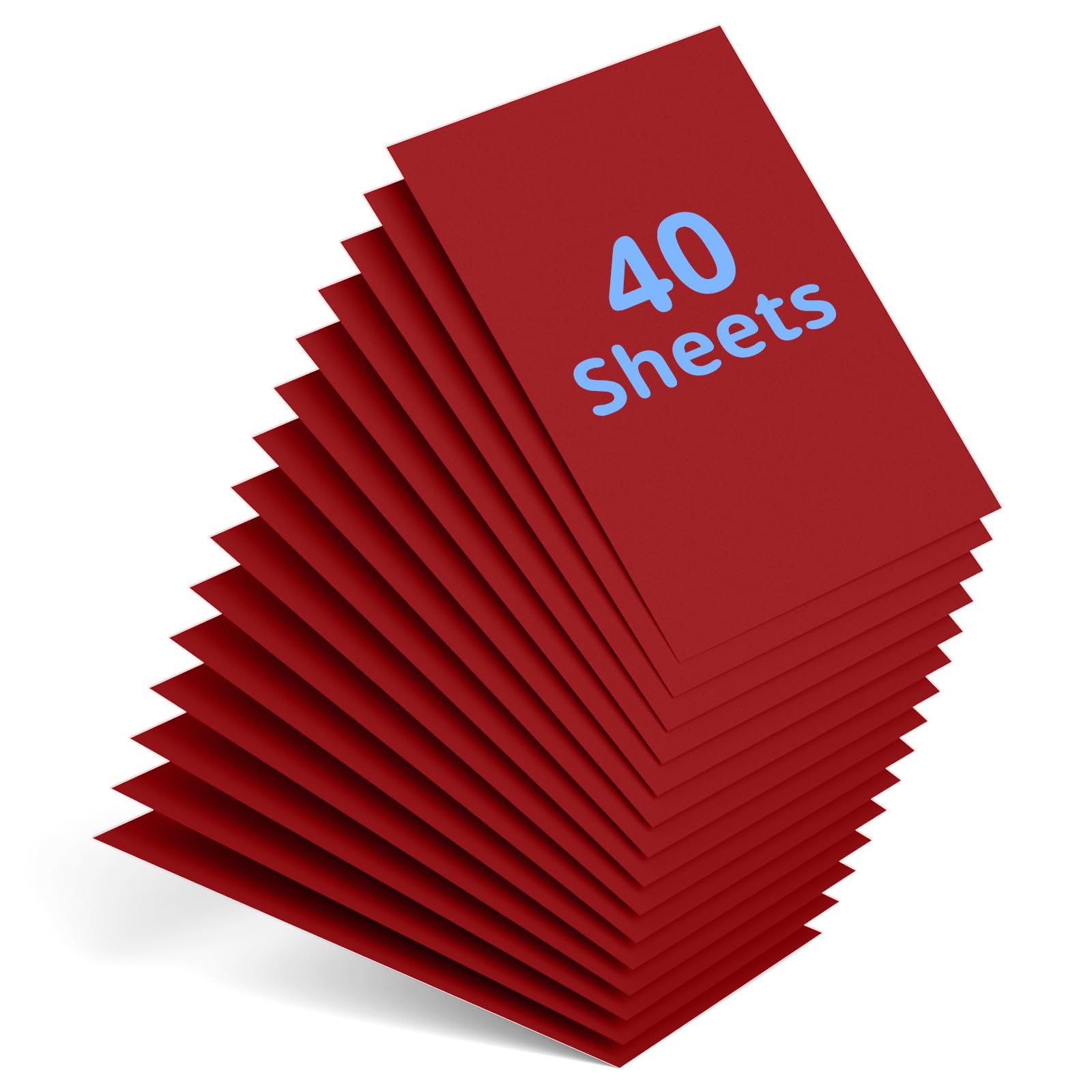 Photo 1 of 40 Sheets Red Cardstock 8.5 x 11 Premium Weight 200gsm Card Stock Printer Paper DIY Crafts School Supplies Construction Paper Invitation Greeting Cards