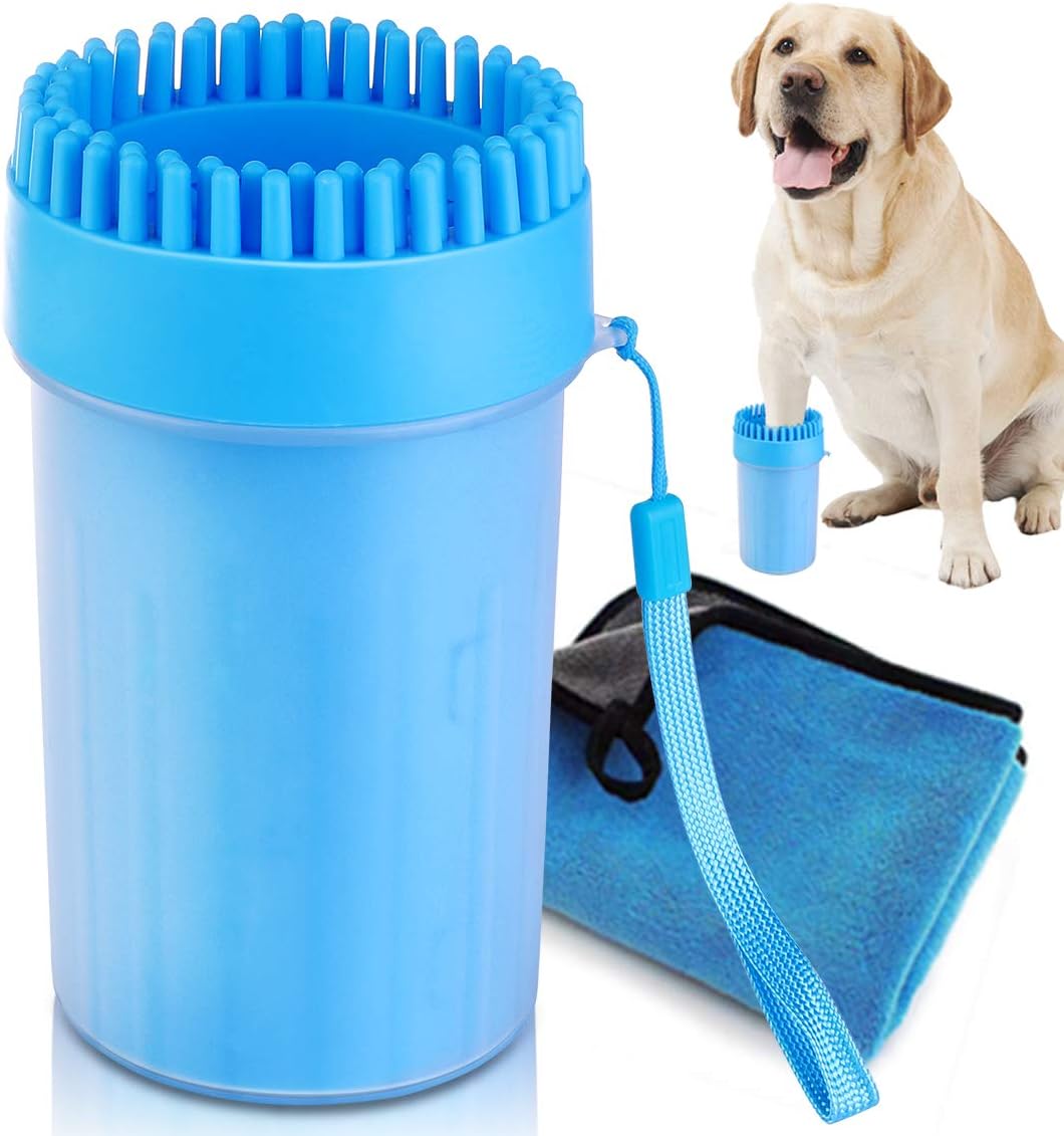 EPODA Dog Paw Cleaner, Pet Foot Washer with Soft Silicone Brushes