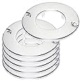 Floor and Ceiling Plate Split Flange, Fits 1-1/2 Inch IPS Galvanized Pipe or 2 Inch Copper Pipe, Chrome Finish (Pack of 6)
