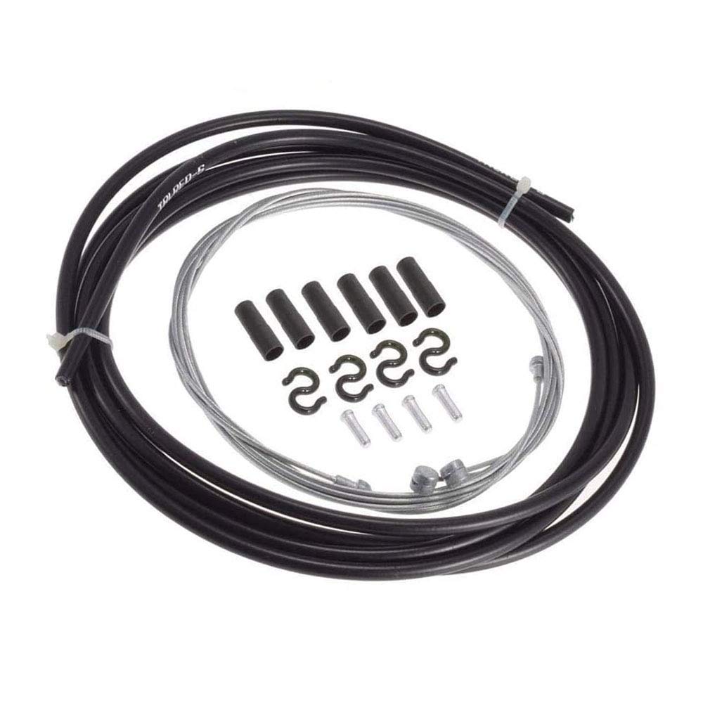 estgle Universal Bike Brake Cable Kit, Stainless Steel Wire & PVC Housing Set for MTB, Road & Folding Bikes, Complete Replacement Tubing Cover with End Caps & Ferrules