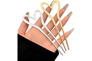 Snmzlc French hair pins for women 2pcs,Suitable for Braids, Buns and Updos with No Hair Damage,Metal U-shaped Pin Great Hold,