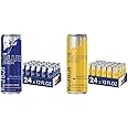 Red Bull Energy Drink Blue Edition (Pack of 24) and Red Bull Yellow Edition Tropical Energy Drink (Pack of 24)