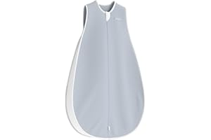 LITTLE SPUD Swaddle Sleep Sack for 6-12 Months Baby, TOG 1.0 Wearable Blanket for Toddler, 100% Cotton Boy or Girl Sleeping Bag with 2-Way Zipper for 12-18 Months Newborn Infant, 31x17 inch, Blue