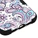 Kaleidio for iPhone 7/8 Case, [TUFF] Rugged Shockproof Hybrid 3-Piece Dual Layer Protective Armor Cover for Apple iPhone 8/7 [Includes a Overbrawn Prying Tool] [Blue & Purple Paisley]