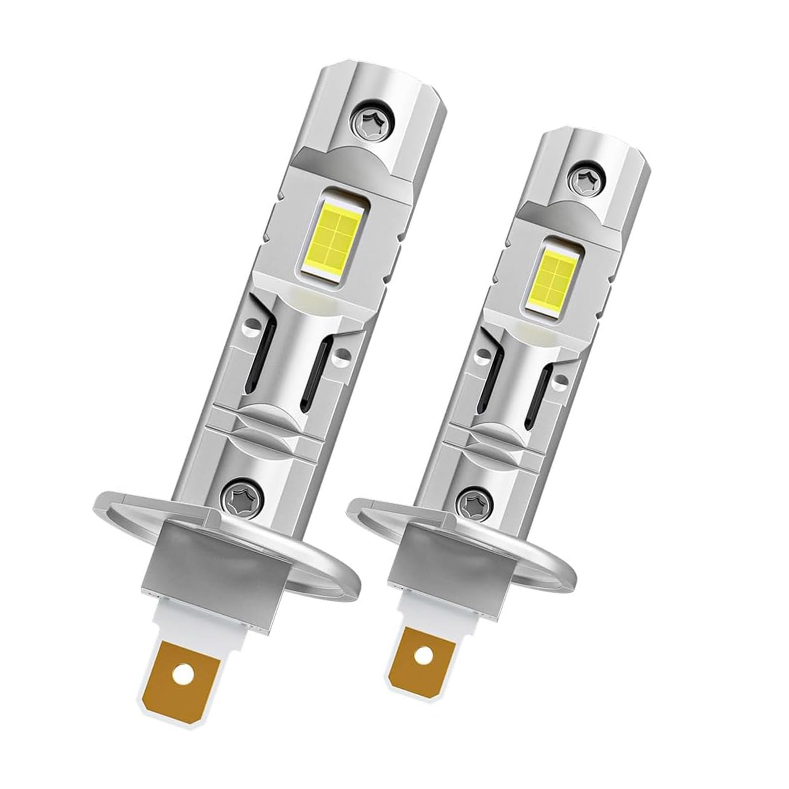 Photo 1 of NOVCAPAR H1 LED Bulbs, 800% Super Bright 30000LM Cool White 6500K,1:1 Mini Size, Plug and Play, CANBUS Ready, IP68 waterproof H1 LED Fog Lights Bulbs, Pack of 2