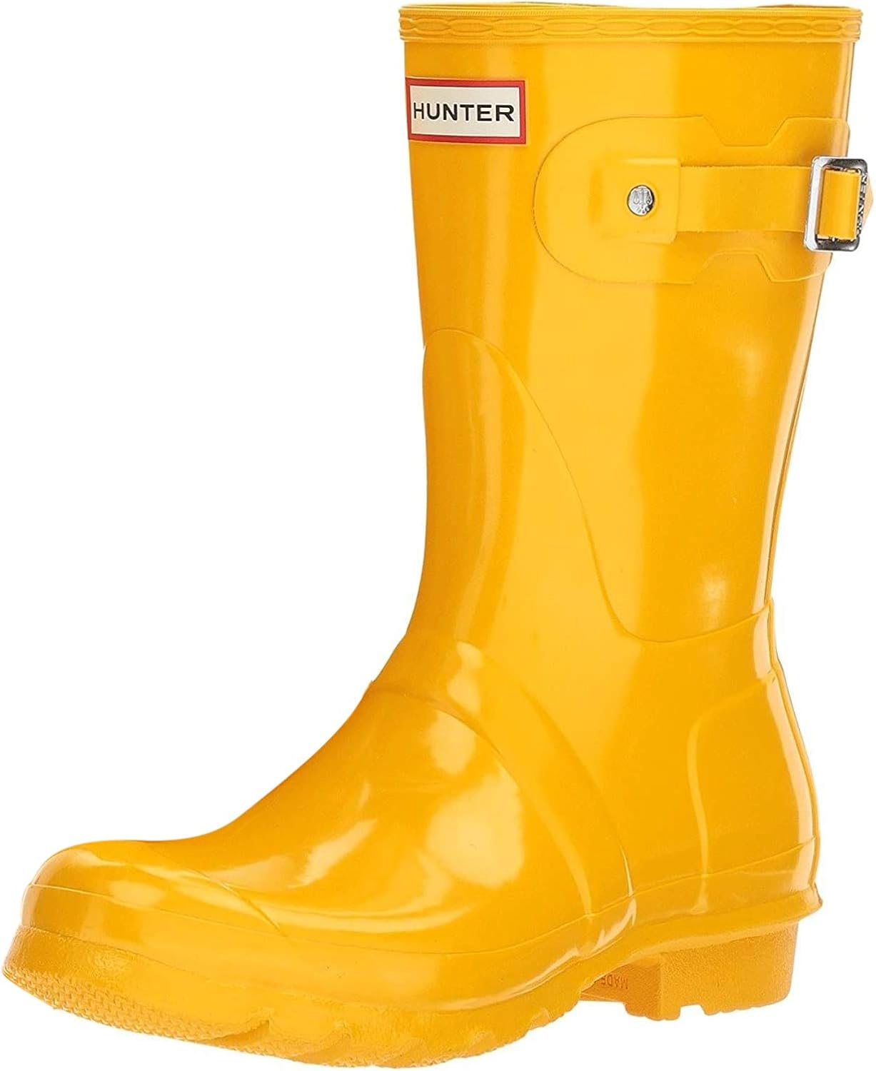 short yellow hunter rain boots