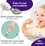 doddl Fork & Spoon Cutlery Set for Children 12m+ Dusky Rose Twin Pack view 4