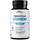 Real Science IntersCyst Miracle – All Natural Supplement for Interstitial Cystitis Relief and Constipation with Vitamins C, D, B12 & K + Nitric Oxide Support – Bladder & Kidney Health Support, 60 Caps