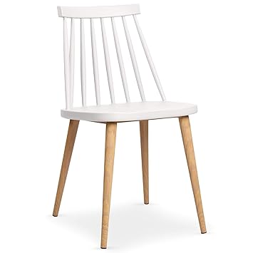 Finch Fox Scandinavian Chairs Trouville Rouge Stylish & Modern Furniture Plastic Chairs for Cafeteria Seating/Dining Chair/Side Chair/Kitchen / Restaurants/Hotels (White Color) Exclusive Design