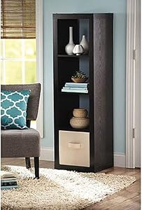 Better Homes and Gardens.. Bookshelf Square Storage Cabinet 4-Cube Organizer (Weathered) (White, 4-Cube) (Espresso, 4-Cube Horizontal/Vertical)
