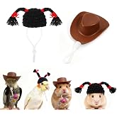 Intatikoo 2 Pcs Mini Pet Hats - Small Animal Costume Accessories for Hamster Parrot Guinea Pig Snake Lizard