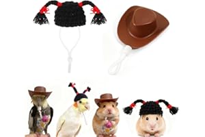 Intatikoo 2 Pcs Mini Pet Hats - Small Animal Costume Accessories for Hamster Parrot Guinea Pig Snake Lizard