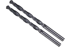 METALLIXITY Drill Bit (13/64") 5.16mm 2Pcs, 4241 High-Speed Steel Straight Shank Nitriding Black 118° for Wood Plastic Iron C