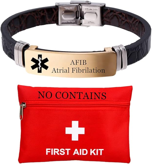 Personalized ID Atrial Fibrilation Bracelet for Women Men,Customized