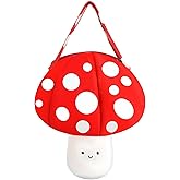 Yeyeplum Halloween Mushroom Bag Purse Mushroom Costume Women Costume Halloween Purses and Handbags Red and White Lovely Botany Bag for Women Girl
