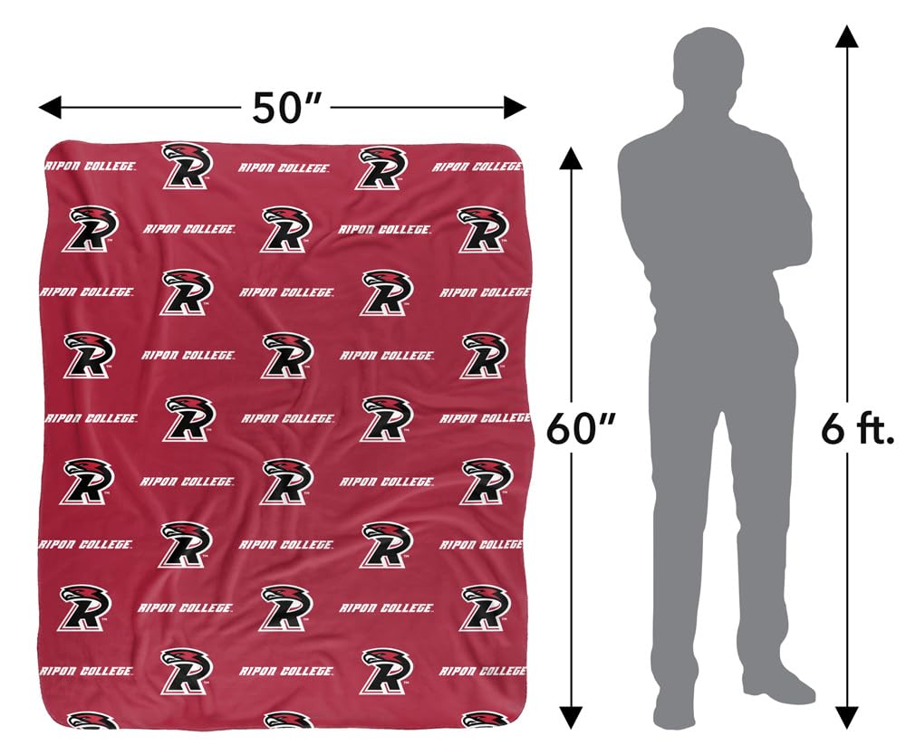 Ripon College Red Hawks Logo Pattern Silky Touch