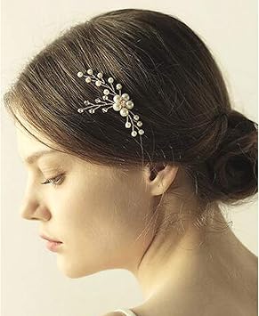 Unicra Bride Wedding Crystal Hair Pins Flower Bridal Hair Pieces