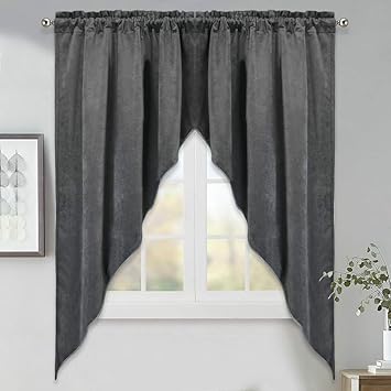 Amazon Com Stangh Swags Curtains For Bedroom Decorative Velvet