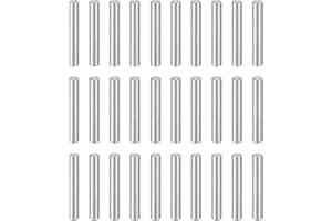 HARFINGTON 100pcs Dowel Pins M3(3mm) x 20mm 304 Stainless Steel Cylindrical Shelf Support Peg Pin Rod Fasten Elements for Metal Devices Wood Furniture DIY Installation, Silver
