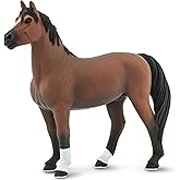 Safari Ltd. Morgan Stallion Figurine - Lifelike 4.75" Horse Figure - Educational Toy for Boys, Girls, and Kids Ages 1+