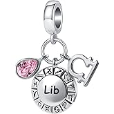 MZC Jewelry Teardrop Birthstone Birthday Constellation Charm for Women Pandora Bracelets Horoscope Zodiac Sign Anniversary Dangle Bead for Mom Sister Grandma