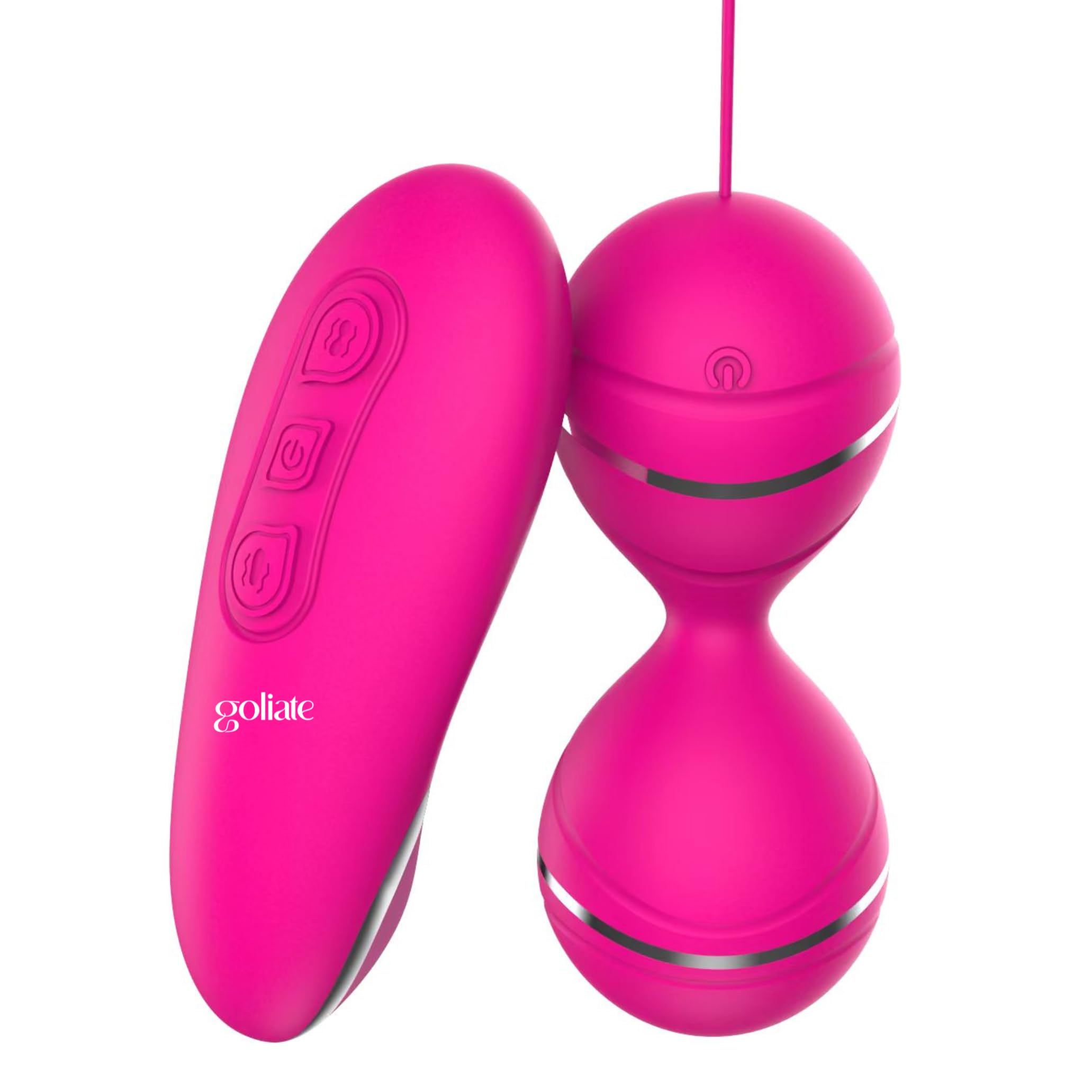 GOLIATE Dalia 3in1 Premium Geisha Kegel Balls, Vibrating Love Egg, Bullet, Clitorial Stimulation - Vibrant Toy Women - Ben Wa Ball with Remote - Sex for Couple - Rechargeable,Waterproof, 7 Modes