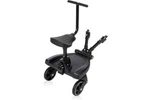 Maxi-Cosi Hop-on Board, Stroller Board, 2-In-1, Detachable Seat, Toddler Sit or Stand Attachments, Compatible With Most Maxi-