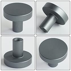 HANIHUA 5 Pack Grey Kitchen Cabinet Hardware: Solid