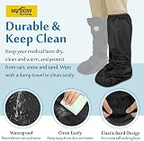 Mybow Walking Boot Cover for Broken Foot Injuries - Black Orthopedic Protector view 4