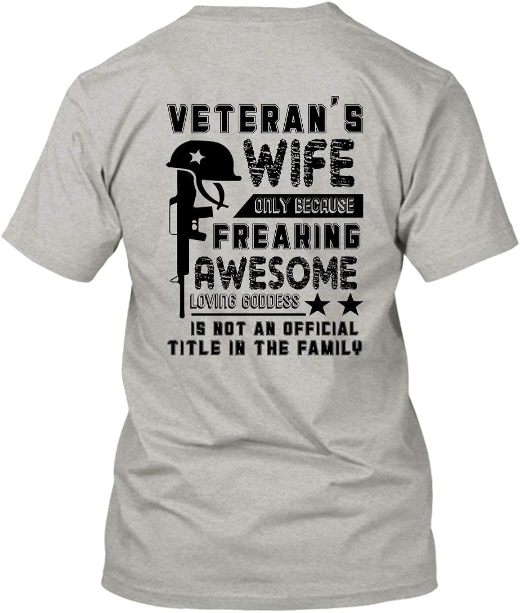 Awesome Veteran’s Wife T Shirts, Short Sleeve Shirts, Clothes: Amazon