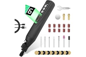 HARDELL Mini Cordless Rotary Tool 4V, 6 Variable Speeds Rotary Tool Kit with 35pcs Accessories, 2000mAh Rechargeable Power Rotary Tools, for Carving, Sanding, Engraving, Grinding, Cutting