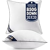 MIULEE 20x20 Pillow Inserts Set of 2 Throw Pillows 20 Inch Premium Down Alternative Pillow Inserts Decorative Pillow Stuffer for Sofa, Couch (20x20 inch, Set of 2)