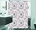 Homely Premium Elegant Fabric Polyester Shower Curtain With 12 Hanging Hooks, Bathroom curtain, (Brown Roses)