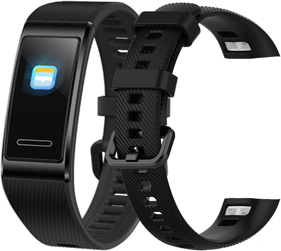 teyiwei Black Soft Silicone Wrist Strap Compatible for Band 3 Pro Replacement Watch Band Bracelet Compatible with Band 4 Pro