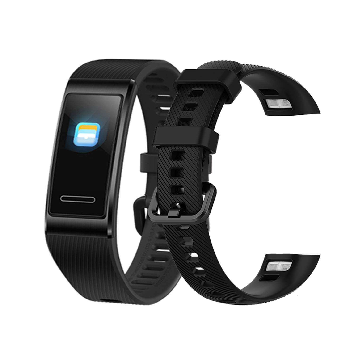 teyiwei Black Soft Silicone Wrist Strap Compatible for Band 3 Pro Replacement Watch Band Bracelet Compatible with Band 4 Pro