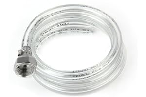 Kegco BF BLA316-5 5'/3/16" ID Beer Line with Hexnut Assembly, Clear