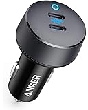 Anker Caricatore Auto USB PowerDrive III Duo 36W, Caricabatterie Auto Tipo C 2 Porte con PowerIQ 3.0, Spia LED, Power Delivery per iPhone XR/XS/Max/X/8, Galaxy S10/S9, iPad PRO 2018, ECC.